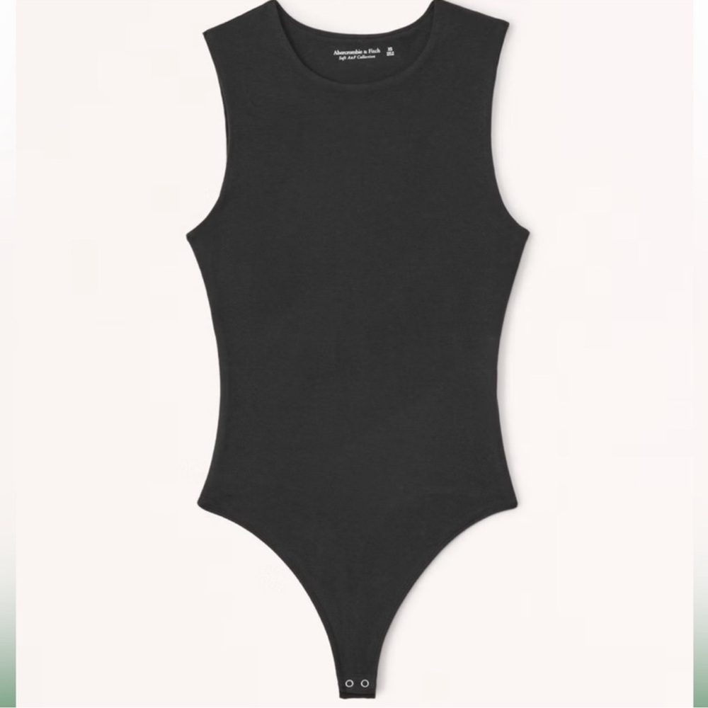 Abercrombie & Fitch Cotton Seamless Fabric Crew Tank Bodysuit